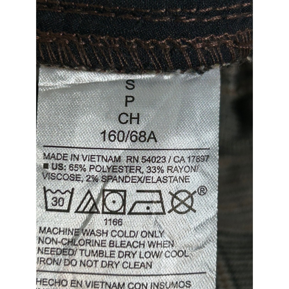 Old Navy Billie Straight Pants Women's Small Brown Plaid High Rise Trousers Fall - Picture 4 of 8